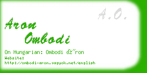 aron ombodi business card